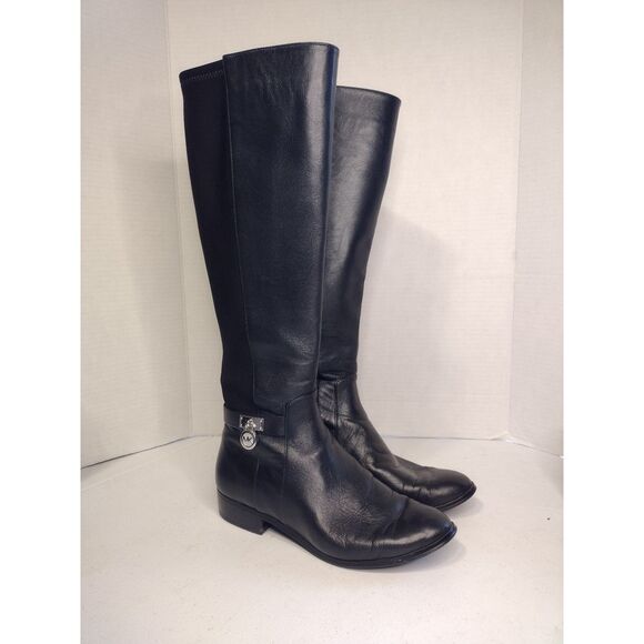 Michael Kors women's black Hamilton tall boots size 7‎ - Picture 1 of 11